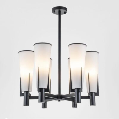 Westleigh Heritage Six Arm Chandelier Black