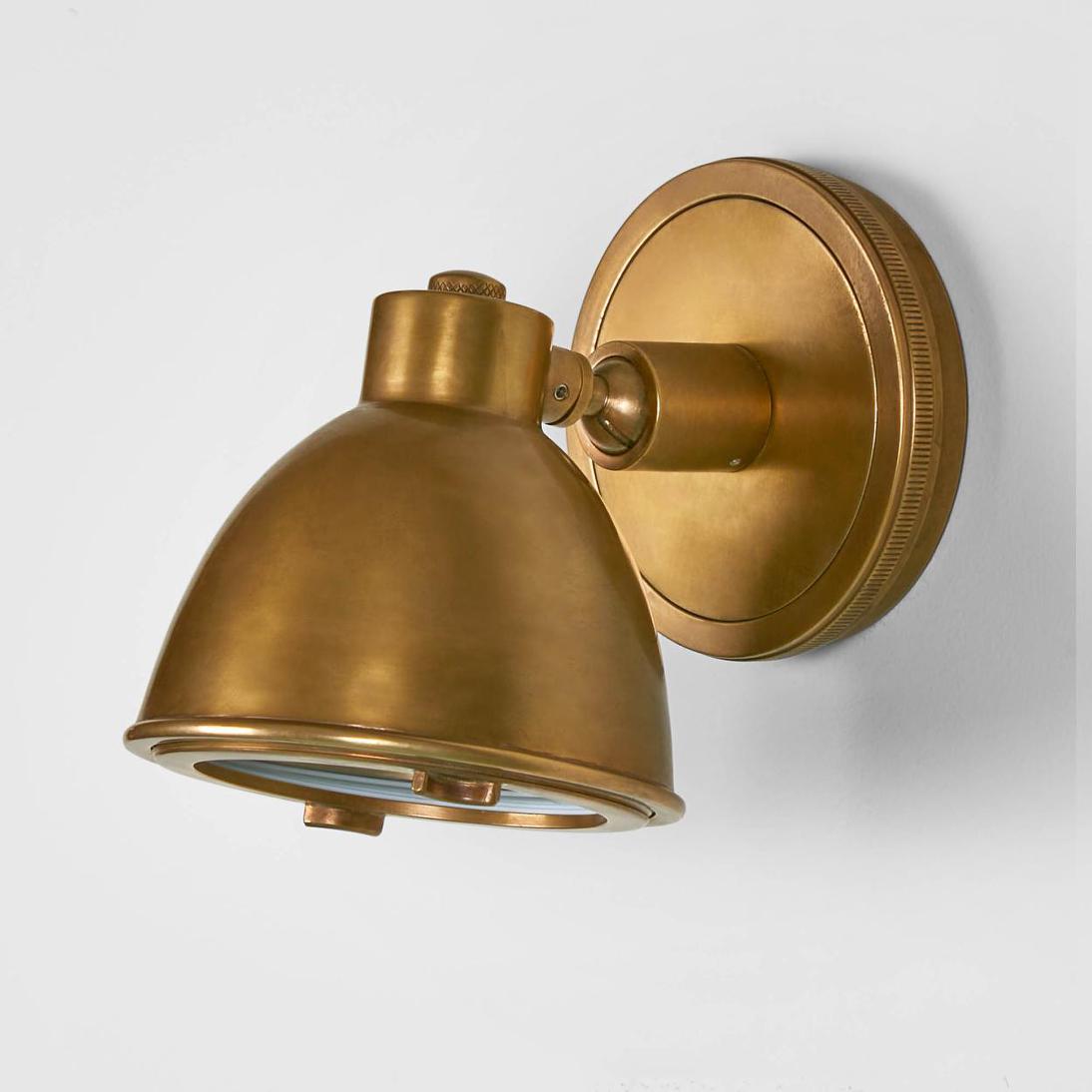 Westshore Industrial Dome Outdoor Wall Light Antique Brass Westshore Industrial Dome Outdoor Wall Light Antique Brass