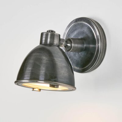 Westshore Industrial Dome Wall Light Antique Silver