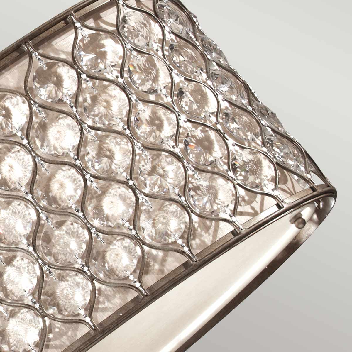 Wetherfield Crystal Drum Pendant Light Burnished Silver Wetherfield Crystal Drum Pendant Light Burnished Silver — detail view