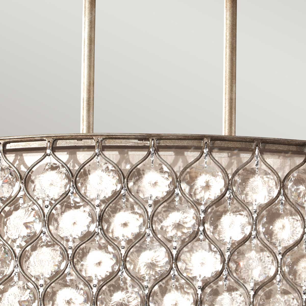 Wetherfield Crystal Drum Pendant Light Burnished Silver Wetherfield Crystal Drum Pendant Light Burnished Silver — detail view