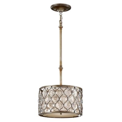 Wetherfield Hamptons Crystal Drum Pendant Burnished Silver