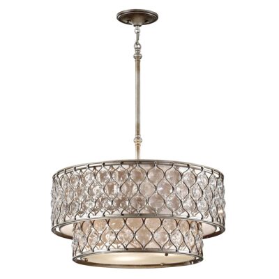 Wetherfield Two-Tier Crystal Chandelier Burnished Silver