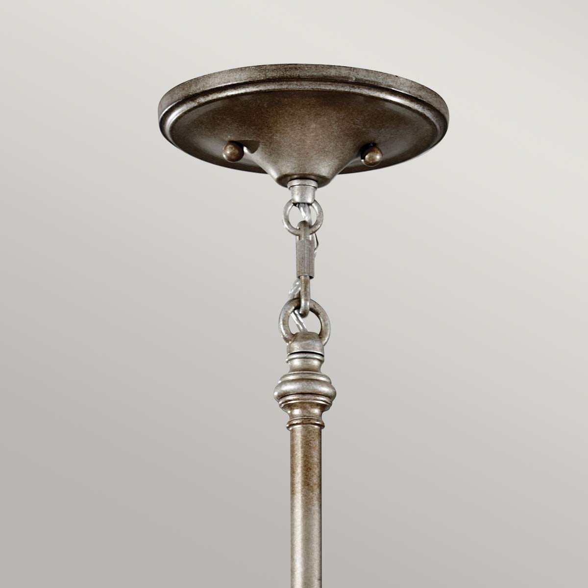 Wetherfield Two-Tier Crystal Chandelier Burnished Silver Wetherfield Two-Tier Crystal Chandelier Burnished Silver — detail view