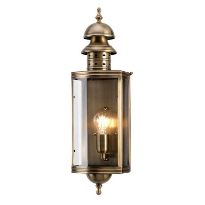 Wexbury Street Traditional Wall Lantern in Aged Brass