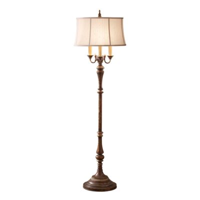 Wexcombe French Provincial Candelabra Floor Lamp in Brown Crackle
