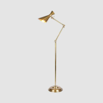 Wexford Heritage Adjustable Brass Floor Lamp