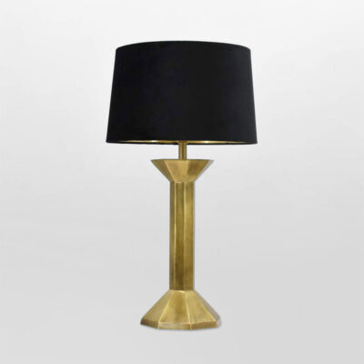 Wexham Hamptons Fluted Column Table Lamp Base Antique Brass