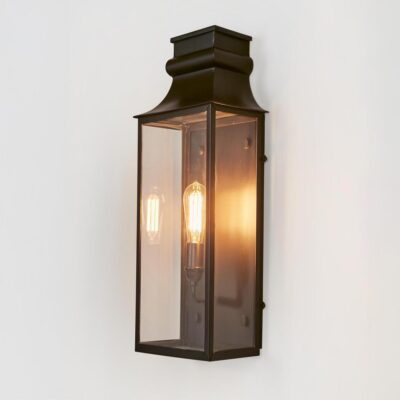 Wharton Hamptons Outdoor Wall Light Medium Black