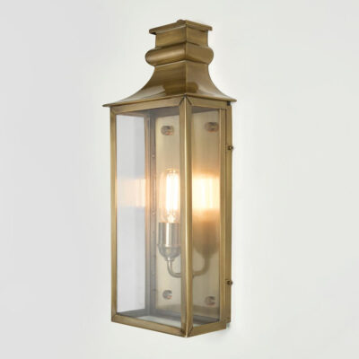 Wharton Heritage Outdoor Wall Light Antique Brass