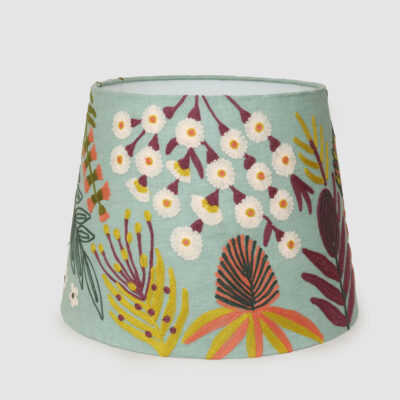 Whisperlake Embroidered Tapered Lamp Shade Pale Green