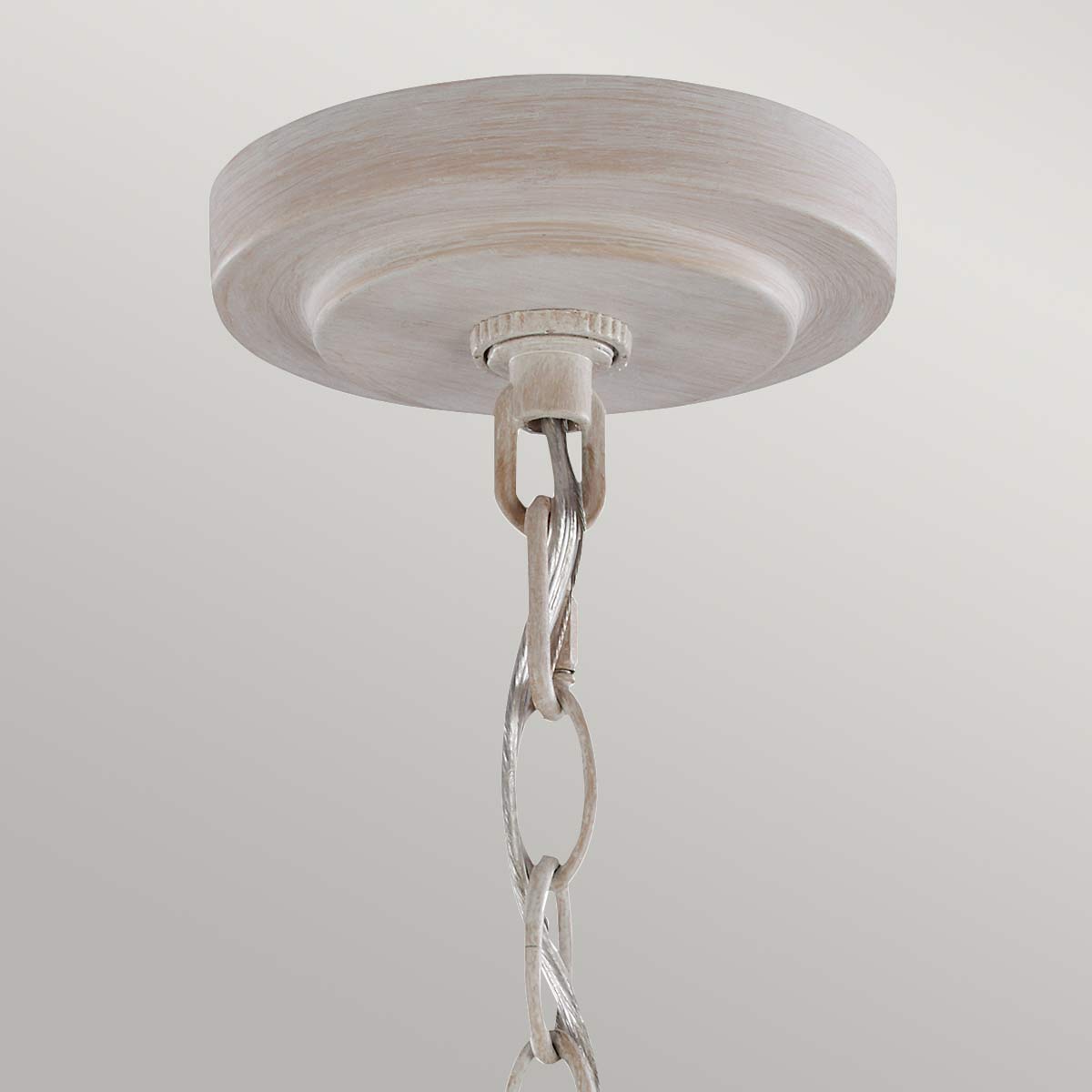 Whitcombe French Provincial 5 Light Chandelier Chalk Washed Beachwood Whitcombe French Provincial 5 Light Chandelier Chalk Washed Beachwood — detail view