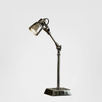 Whitechapel Industrial Desk Lamp Antique Silver