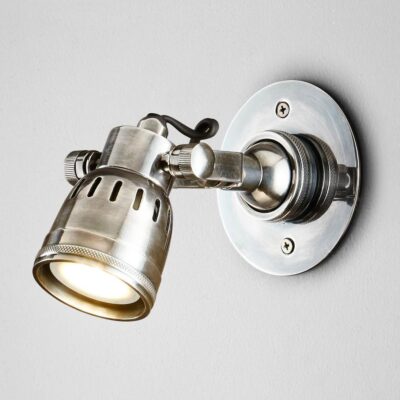 Whitechapel Industrial Wall Spotlight Silver