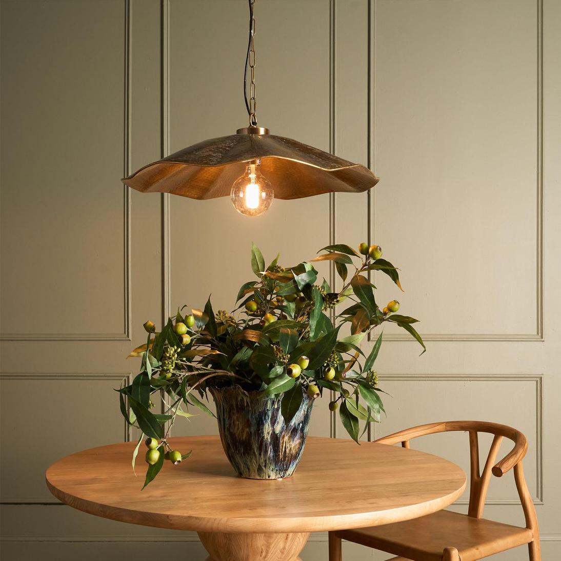 Whitehaven French Provincial Ceiling Pendant Hammered Antique Brass