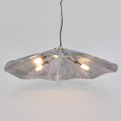 Whitehaven Hamptons Ceiling Pendant Hammered Large Antique Silver