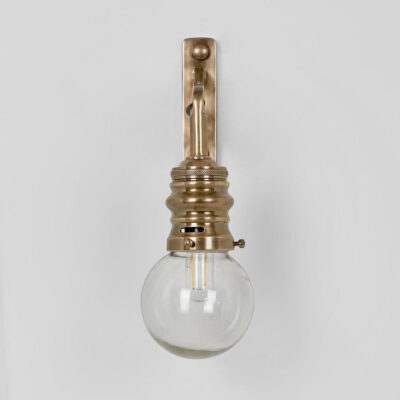 Whitley Heritage Exposed Bulb Outdoor Wall Light Antique Brass