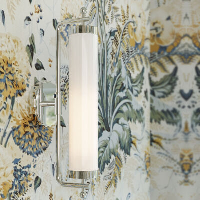 Whitmoor Hamptons Wall Light Polished Nickel — in situ view