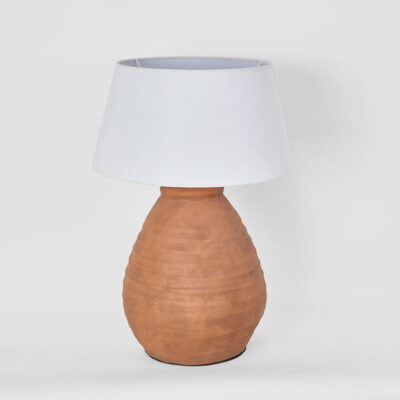 Whittier Hamptons Ribbed Terracotta Table Lamp