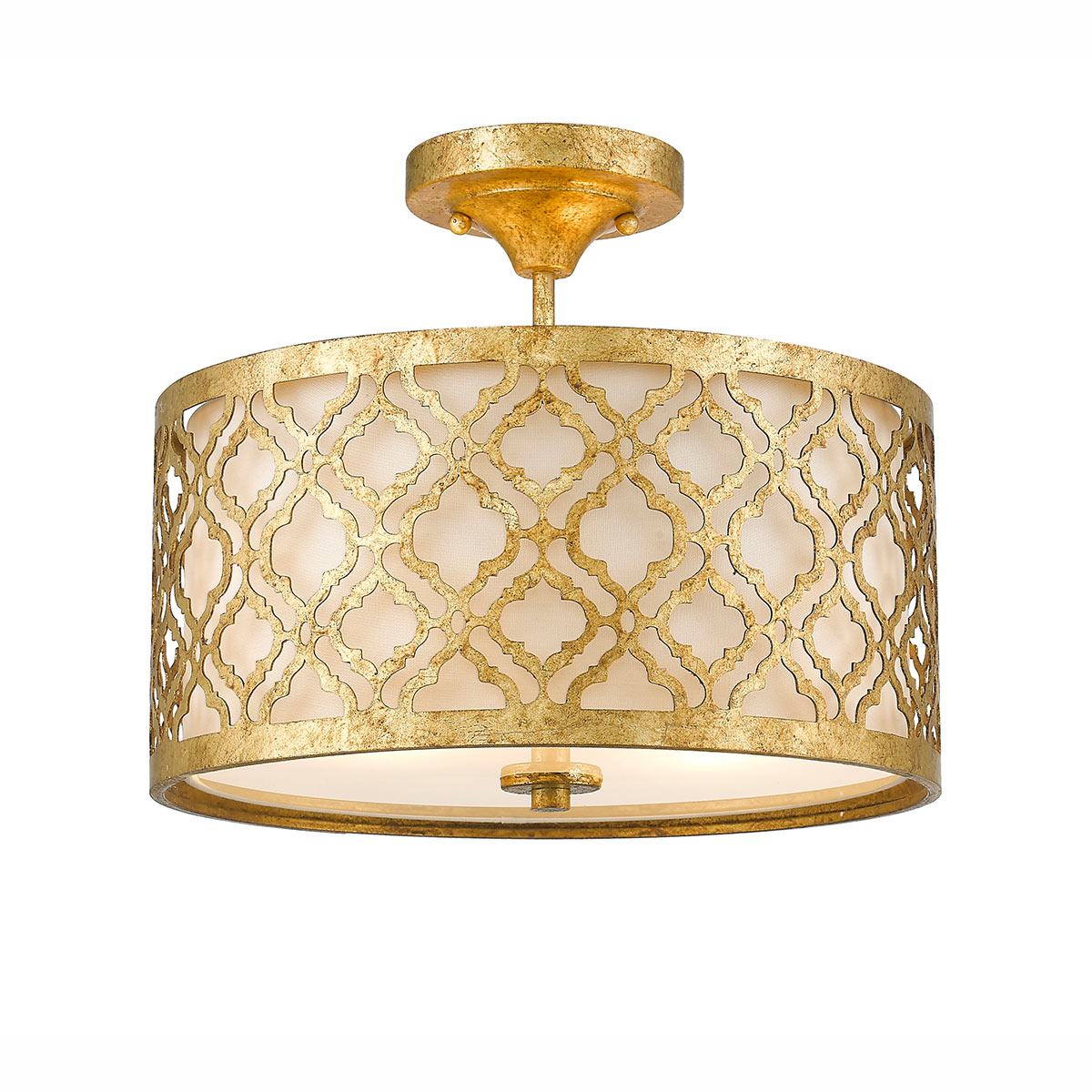 Wickham Vale Hamptons Drum Pendant Distressed Gold and Ivory Wickham Vale Hamptons Drum Pendant Distressed Gold and Ivory