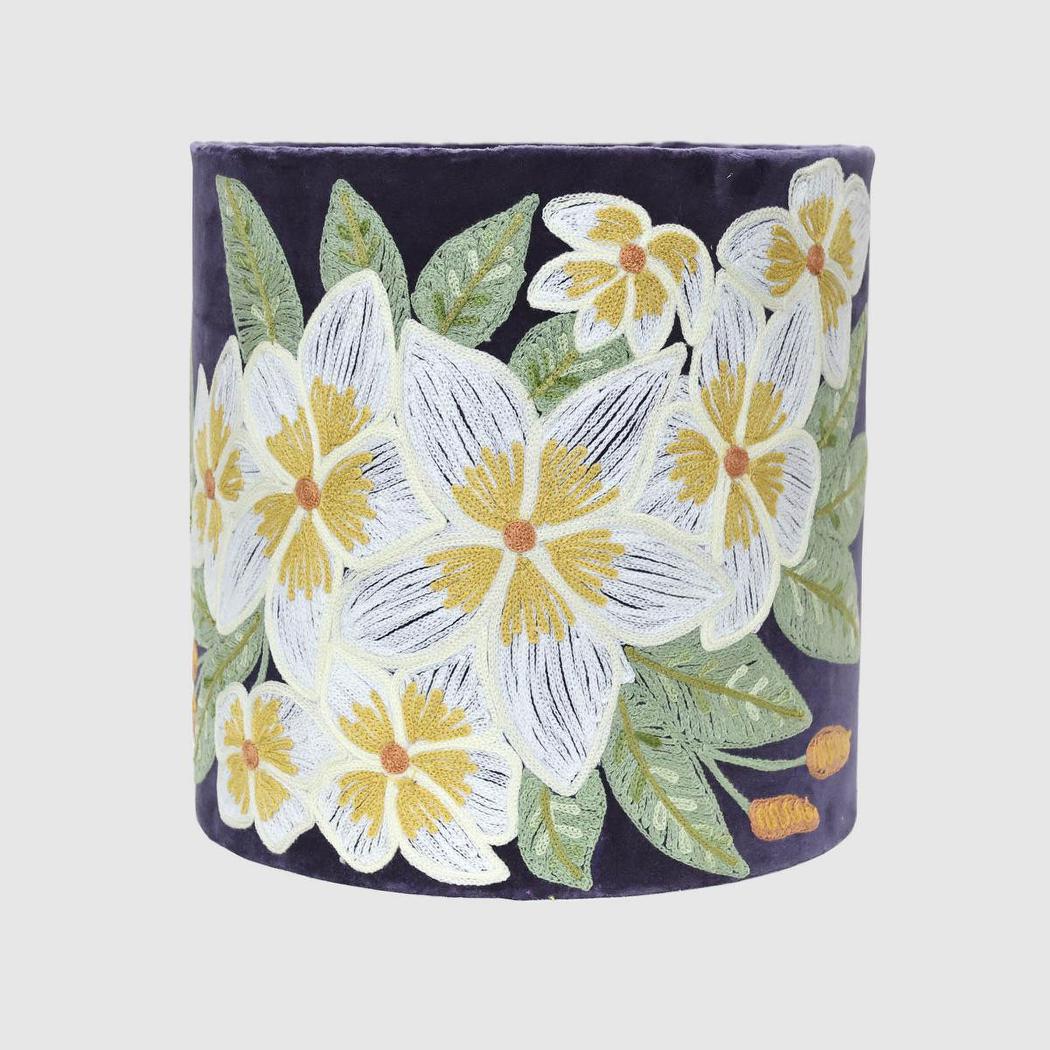 Willoughby French Provincial Frangipani Drum Shade Plum