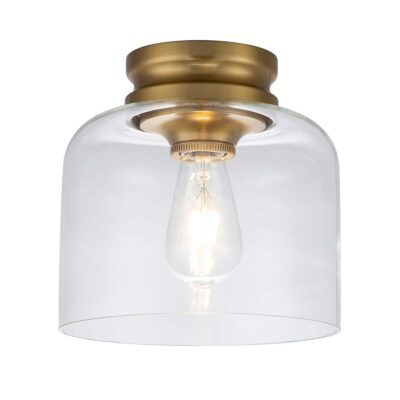 Willowcourt Hamptons Ceiling Flush Light Burnished Brass