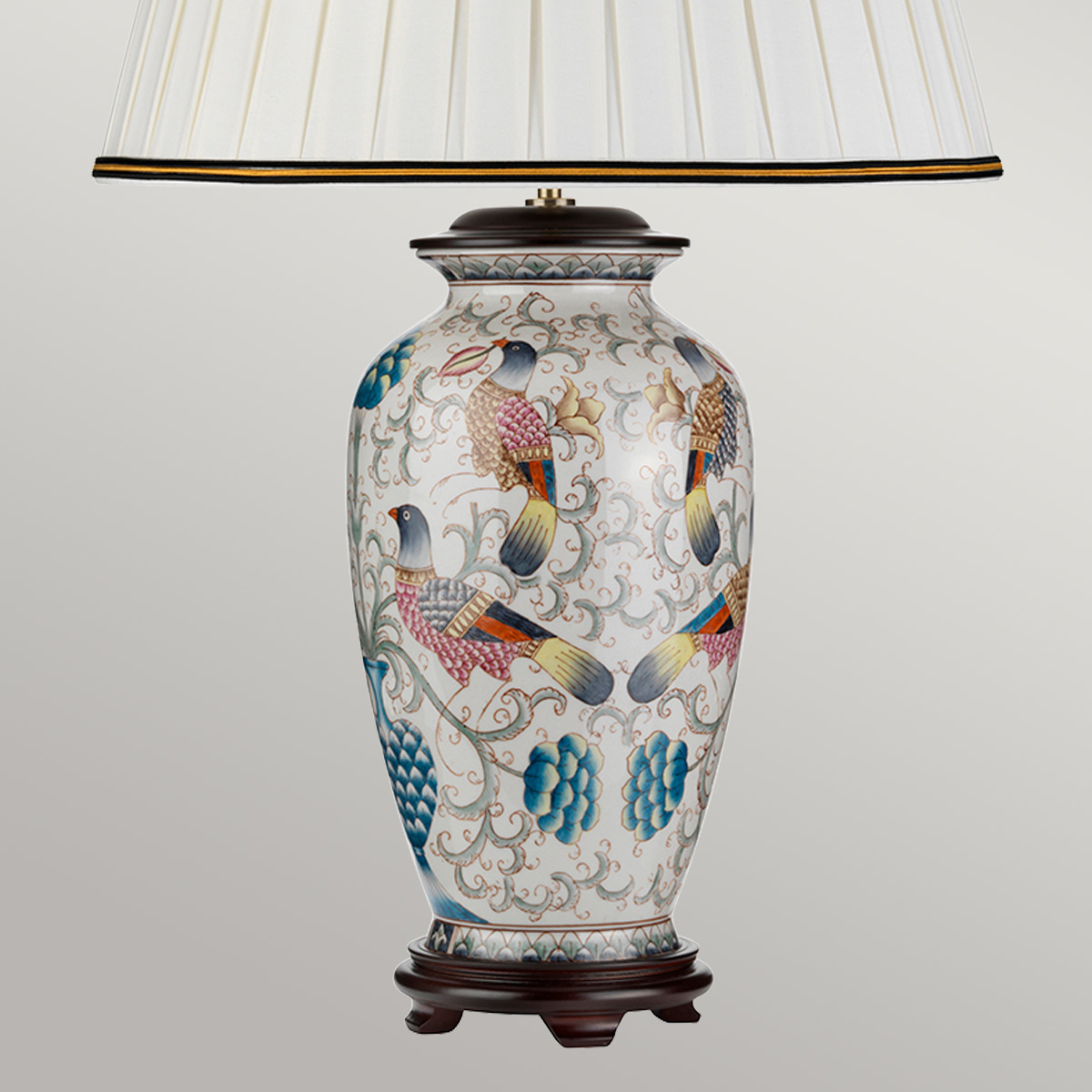 Willowmere Bird Oriental Table Lamp Cream Willowmere Bird Oriental Table Lamp Cream — detail view
