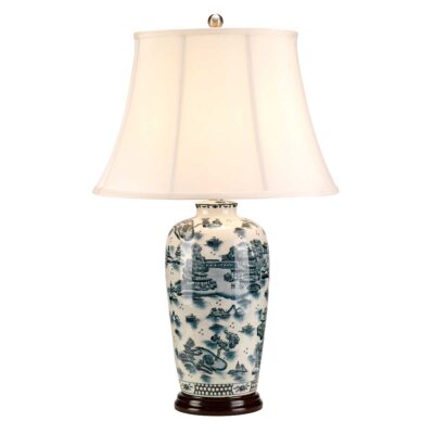 Willowmere Blue Hamptons Table Lamp Blue And White Porcelain