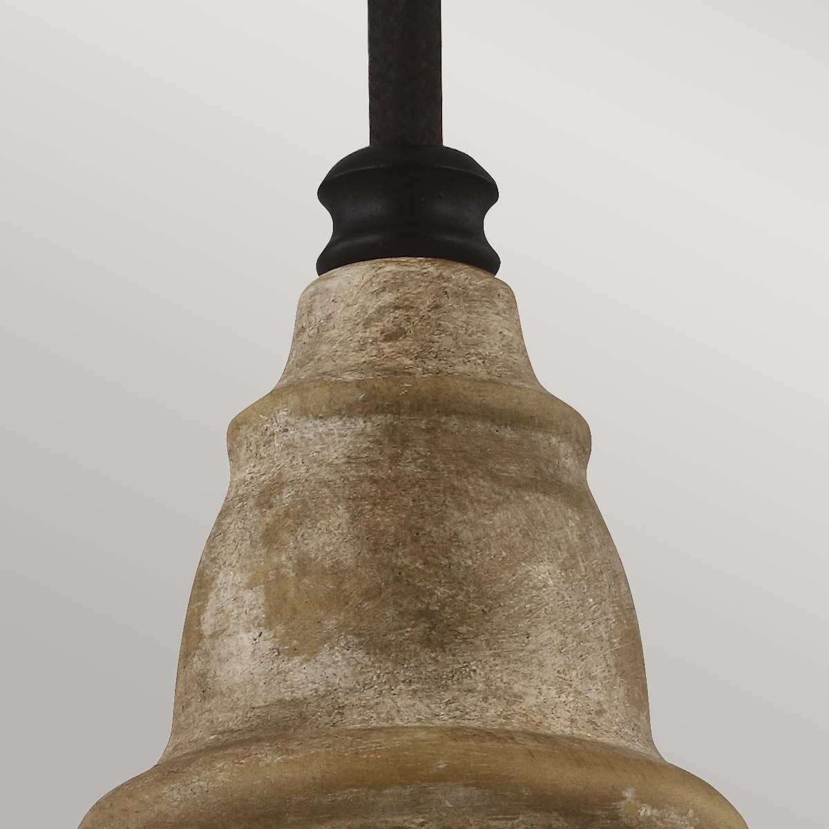 Willowmere Union Country Glass Dome Pendant in Driftwood Willowmere Union Country Glass Dome Pendant in Driftwood — detail view