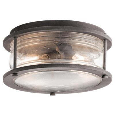 Windermere Cove Hamptons Outdoor Ceiling Flush Weathered Zinc