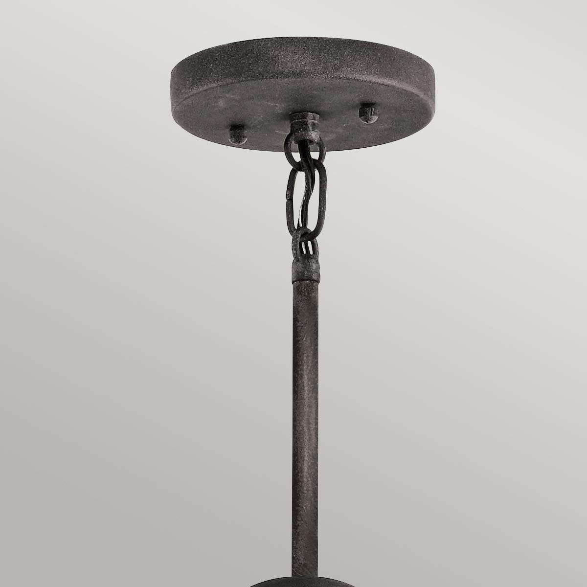 Windermere Cove Hamptons Wagon Wheel Outdoor Chandelier Weathered Zinc Windermere Cove Hamptons Wagon Wheel Outdoor Chandelier Weathered Zinc — detail view