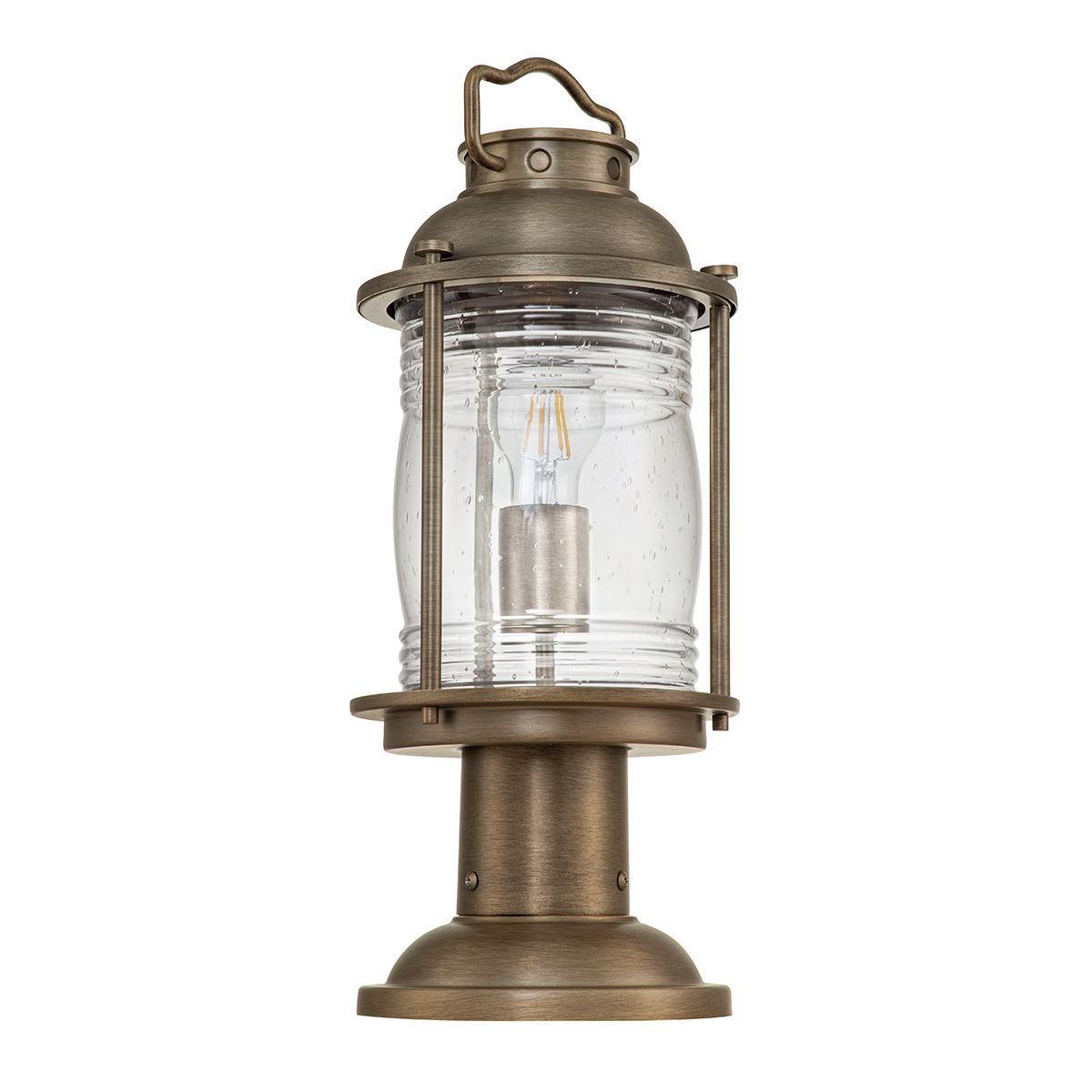 Windermere Cove Transitional Outdoor Pedestal Lantern Burnished Bronze Windermere Cove Transitional Outdoor Pedestal Lantern Burnished Bronze