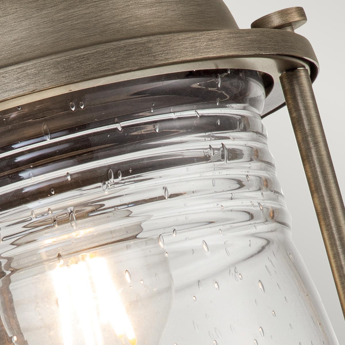 Windermere Cove Transitional Outdoor Pedestal Lantern Burnished Bronze Windermere Cove Transitional Outdoor Pedestal Lantern Burnished Bronze — detail view