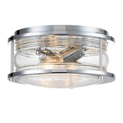 Windermere Cove Vintage Ceiling Flush in Polished Chrome
