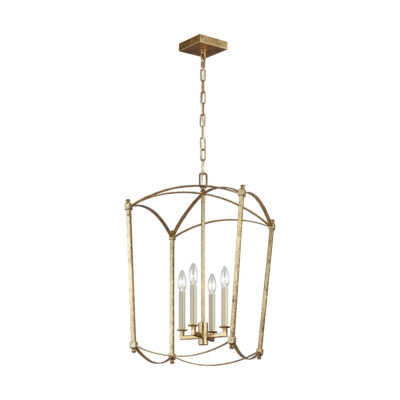 Windrush Manor Hamptons Cage Pendant Chandelier Antique Gold