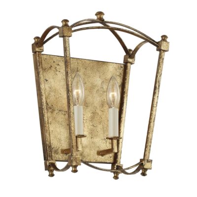 Windrush Manor Hamptons Lantern Wall Light Antique Gild