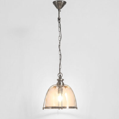 Windsor Heritage Glass Dome Ceiling Pendant Antique Silver