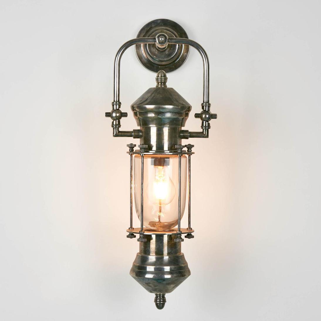 Windward Heritage Caged Glass Outdoor Wall Light Antique Silver Windward Heritage Caged Glass Outdoor Wall Light Antique Silver