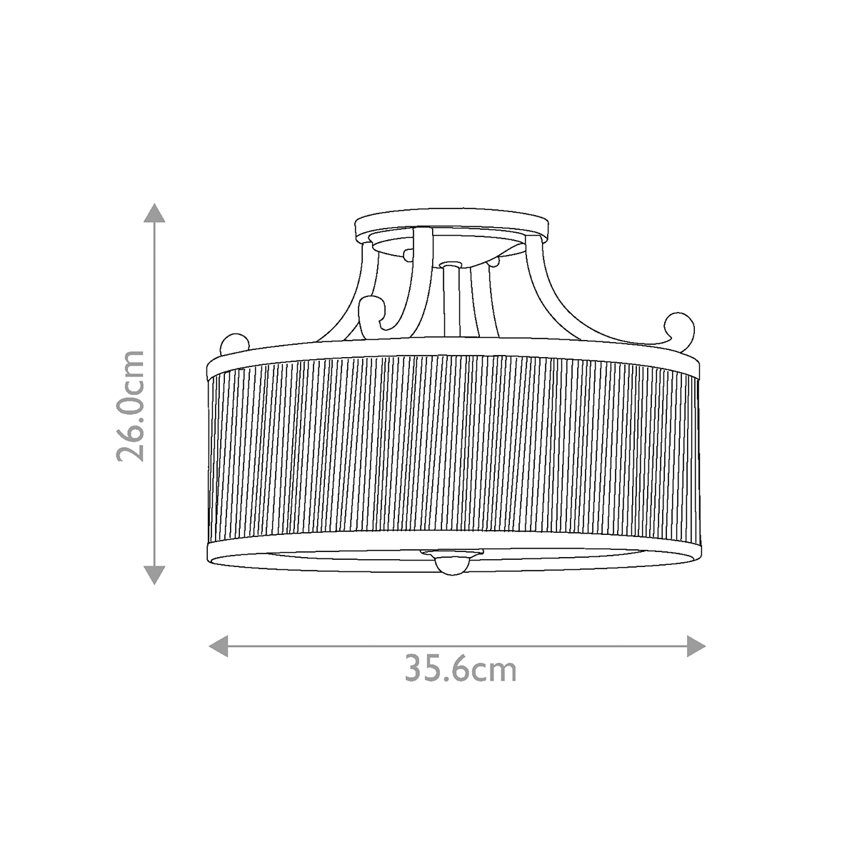 Winterbourne French Provincial Ceiling Semi-Flush Silver Sand Winterbourne French Provincial Ceiling Semi-Flush Silver Sand