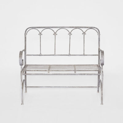 Wintercourt French Provincial Garden Bench in Weathered Grey