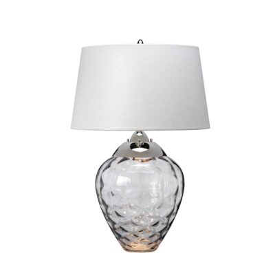 Wintermere Hamptons Table Lamp Smoke Glass Polished Nickel