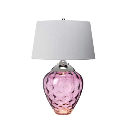 Wintermere Transitional Table Lamp Pink Polished Nickel