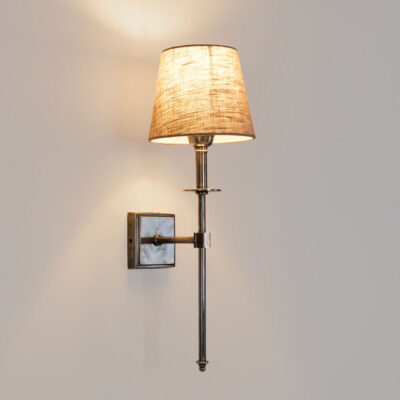 Winthrop Hamptons Candlestick Wall Light Antique Silver
