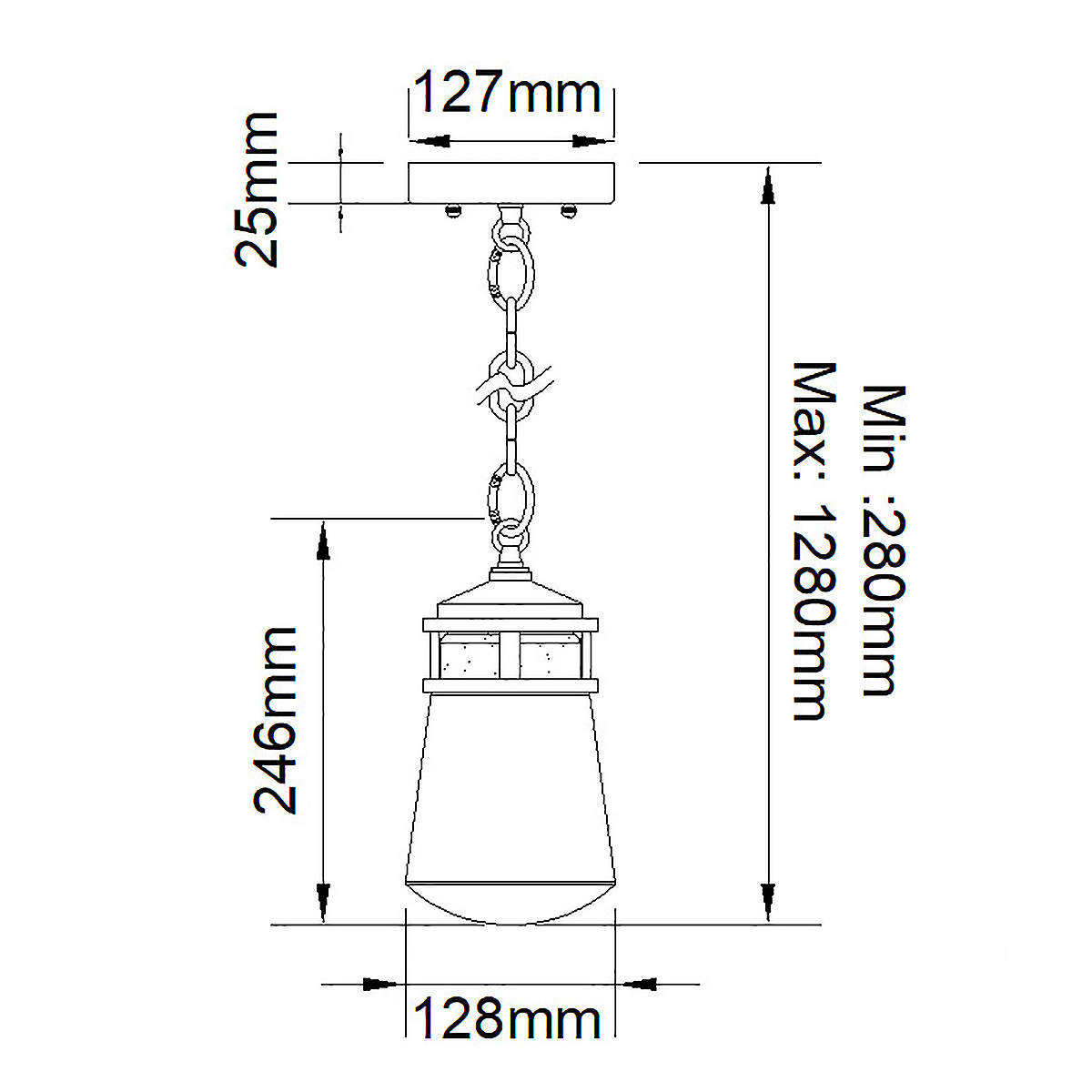 Wistmoor Hamptons Chain Lantern Pendant Bronze Wistmoor Hamptons Chain Lantern Pendant Bronze