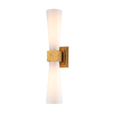 Wrenbury Contemporary Up Down Wall Light Distressed Gold