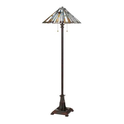 Wrenfield Hollow Tiffany Style Floor Lamp Bronze