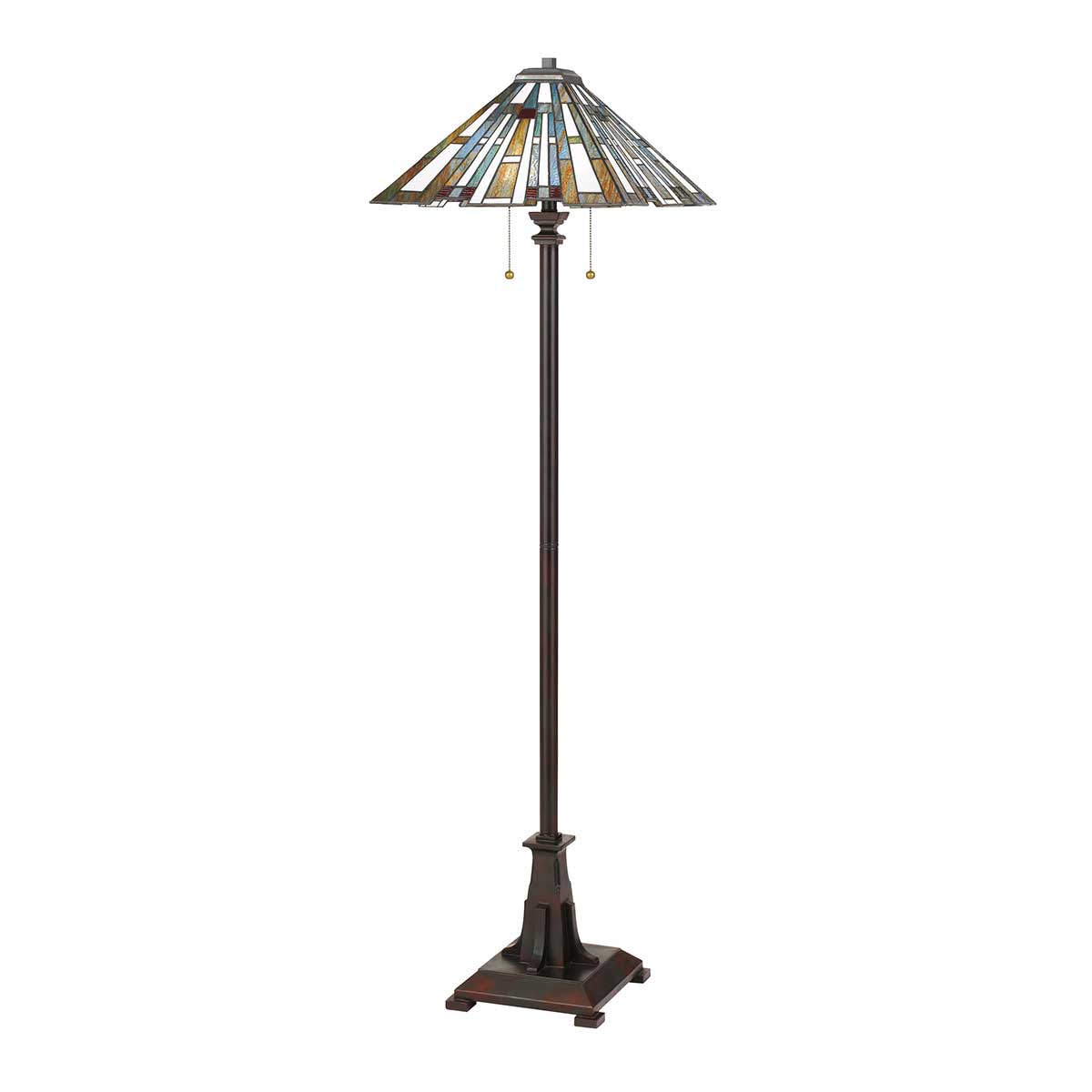 Wrenfield Hollow Tiffany Style Floor Lamp Bronze