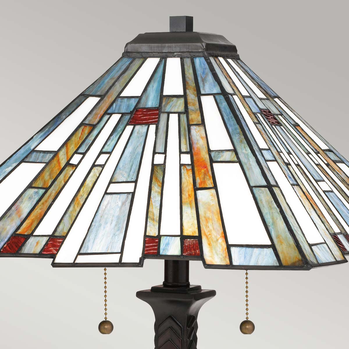 Wrenfield Hollow Tiffany Style Table Lamp Valiant Bronze Wrenfield Hollow Tiffany Style Table Lamp Valiant Bronze — detail view