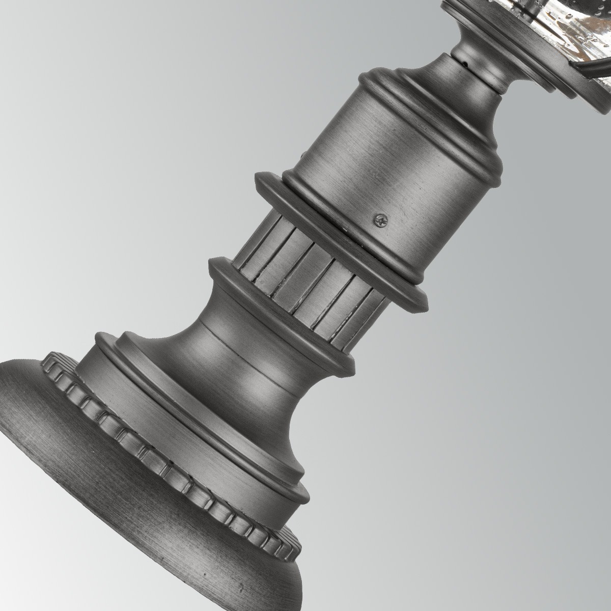 Wrenholt Traditional Outdoor Pedestal Lantern Grey Londonderry Wrenholt Traditional Outdoor Pedestal Lantern Grey Londonderry — detail view