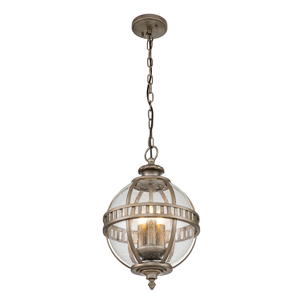 Wrenholt Victorian Style Globe Chain Lantern Burnished Bronze